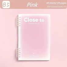 1pc, 60 Sheets Aesthetic Spiral Notebook, B5 Thick Plastic Hardcover., Pink