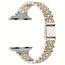 Smart Watch Ohut ruostumattomasta teräksestä valmistettu rannekoru Apple Watchin naisille, hopeaa ja