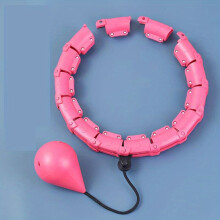 Smarter Trainingsreifen mit abnehmbaren Knoten für eine schlanke Taille, Pink 24 Segmente