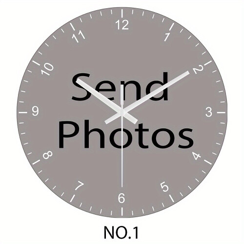 Personal photo wall clock, 35.56 cm silent., White 35.56 cm