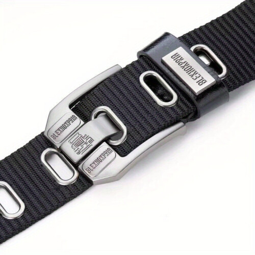 Modischer Herren-Nylongürtel für Jeans, Geschenk für Papa oder Ehemann. (Schwarz)