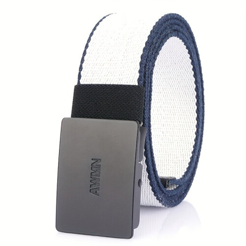Canvas belt for everyday versatility, simple braided belt., White twill