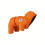 Warmer Winter-Hundeoverall mit Kapuze, Orange 1