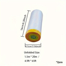 2 stuks GREENO Pre-Painting Film Cover., 2 stuks - 1,5 m * 20 m / 4,9 ft * 65 ft