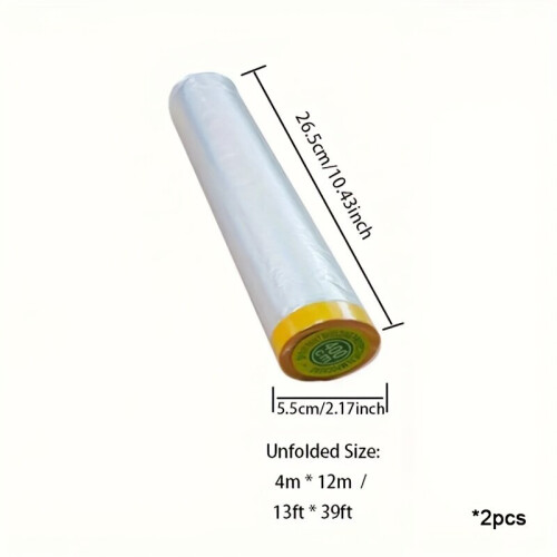 2 Stück GREENO Vorlackierfolien-Abdeckung., 2 Stück - 4 m x 12 m
