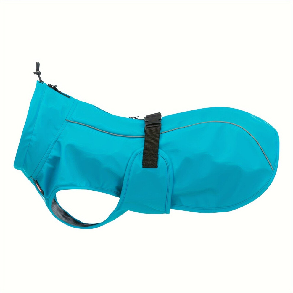 Imperméable d'extérieur réfléchissant réglable pour petits et grands chiens, bleu ciel