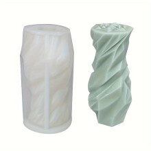 1 stampo in silicone per candele a colonna sfaccettate, stampo epossidico geometrico irregolare per decorare torte.