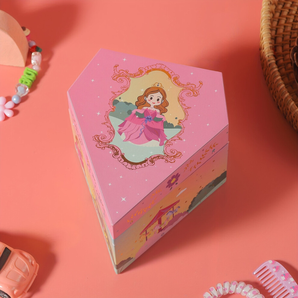 Coffret cadeau en papier à musique pour fille., Rose