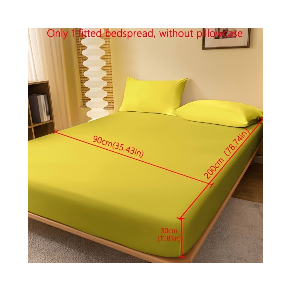 Drap-housse gris clair sans taie d'oreiller. Drap-housse simple épaisseur JC - Jaune vif