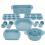 30er Set Silikon-Brotbackformen, Blau 1