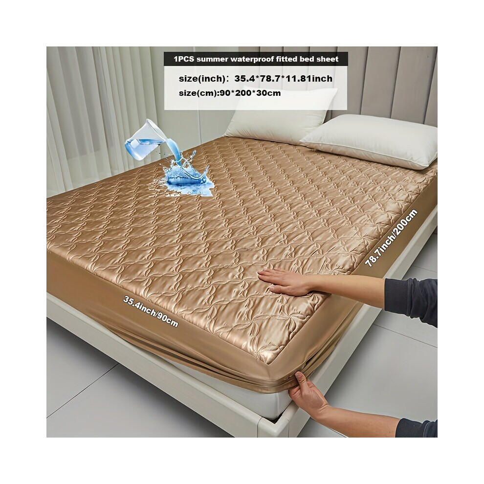 Drap d'été en satin imperméable en TPU, plus épais, couleur or de luxe