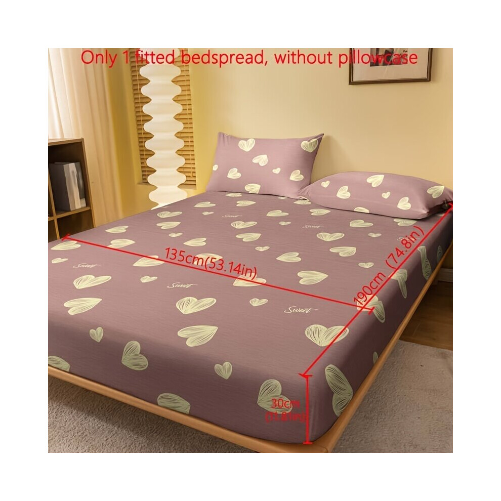 Drap-housse à motif cœur rouge et blanc (1 pièce), XX - Sweet Heart