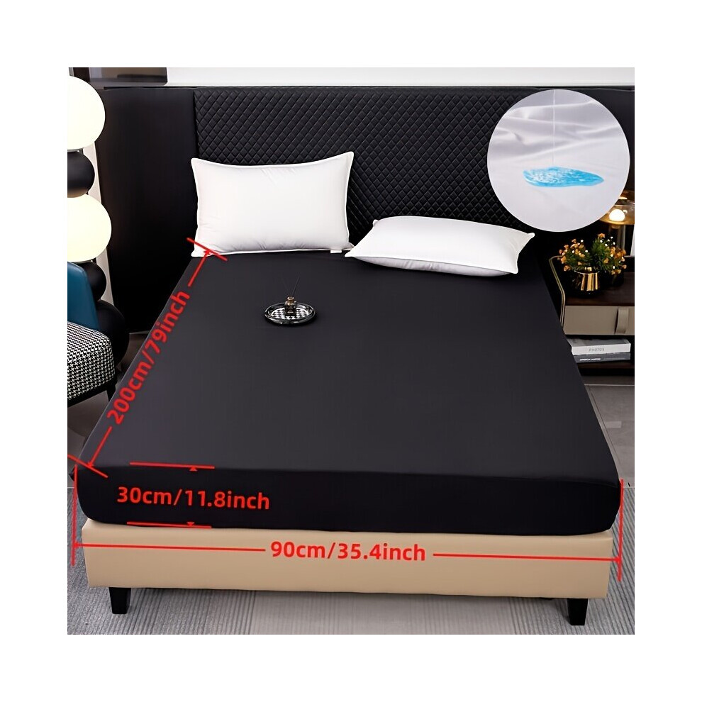 Housse de matelas imperméable, antidérapante, durable., Noir