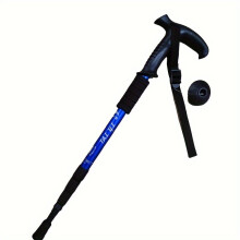 1 Stk. Teleskop-Wanderstock aus Aluminiumlegierung, blau