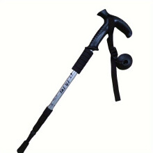 1 Stk. Teleskop-Wanderstock aus Aluminiumlegierung für den Außenbereich, weiß