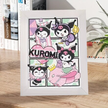 Hello Kitty 5D Diamond Painting Kit met lijst, Kuromi