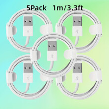 1/3/5 Stück 1 m USB-Schnellladekabel für iPhone/iPad, 5 Packungen – 100,58 cm