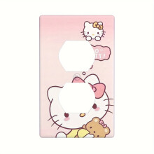 Sanrio Hello Kitty Doppelschalter-Plattenabdeckung, dekorative doppelseitige Steckdosenleiste