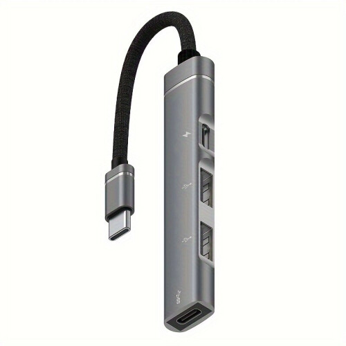 4-in-1 Type-C Erweiterungsdock mit USB-Adapter, grau