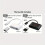 Schlankes USB-C 3-in-1-Adapter-Kit – Schnelle Datenübertragung., Weiß + Schwarz 1