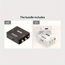 Audio-Interface zum AV-HD-Konverter-Adapterkabel 1080P, Schwarz * 2 + Weiß