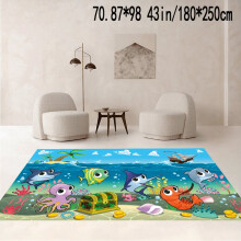 Crystal Velvet Ocean Animal Teppich für Yachten, 70,87 * 98,43 Zoll / 180 * 250 cm