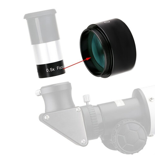 Lente grande angular com redutor de foco de 3,17 cm e 0,5x para telescópio