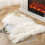1pc Single Color Irregular Shape Carpet, White 2