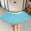 One Curved Bath Mat, Non-Slip, Sky Blue 1