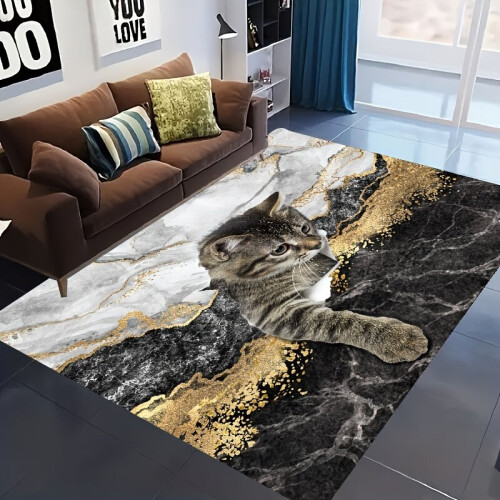 Tapete de mármore para gatos, antiderrapante e à prova de umidade, 19,68 x 31,49 polegadas / 50 x 80
