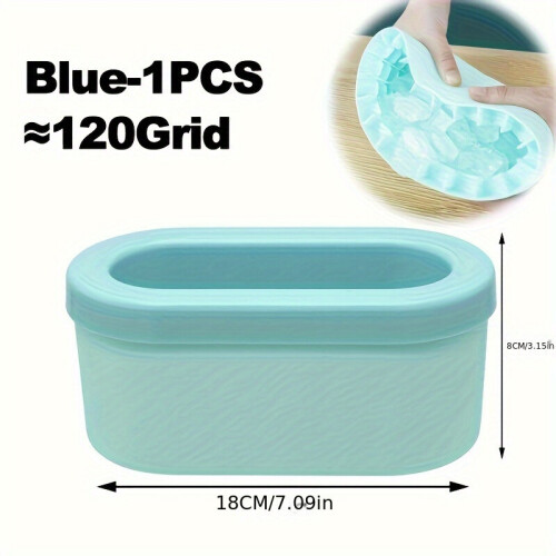 Silikon-Eisform mit Deckel, Mini, blau