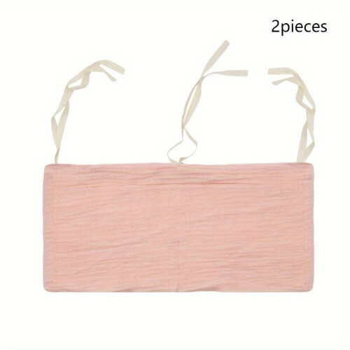 Set mit 2 hängenden Seitentaschen aus Baumwolle, Rosa*2