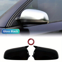 Capas de espelho de fibra de carbono para montagem frontal Audi, preto claro