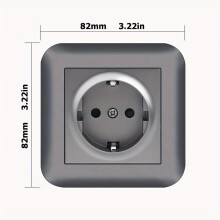 Europäische Standardsteckdose 220V 16A modernes Design, EU grau