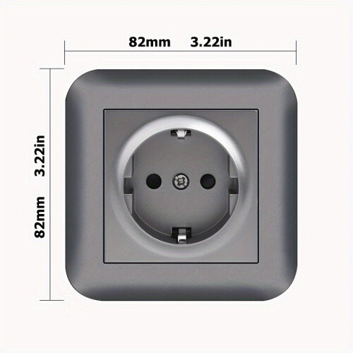 Europäische Standardsteckdose 220V 16A modernes Design, EU grau