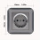 Europäische Standardsteckdose 220V 16A modernes Design, EU grau 2