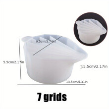Dispenser per miscelazione di vernice in silicone bianco, 7 maniglie