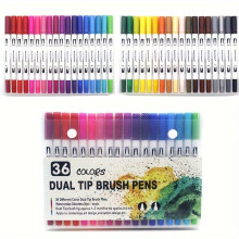 Pennarelli acquerellabili bifacciali - set da 12-60 colori, 36 colori