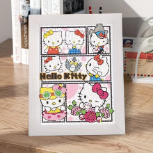 Set di mosaici di diamanti 5D Hello Kitty e Kuromi per la decorazione della stanza Hello Kitty
