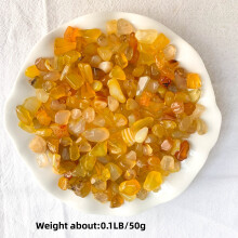 Natürliche gelbe Achatsteine für die Kristalltherapie, gelber Achat – 230 g (0,5 lb)