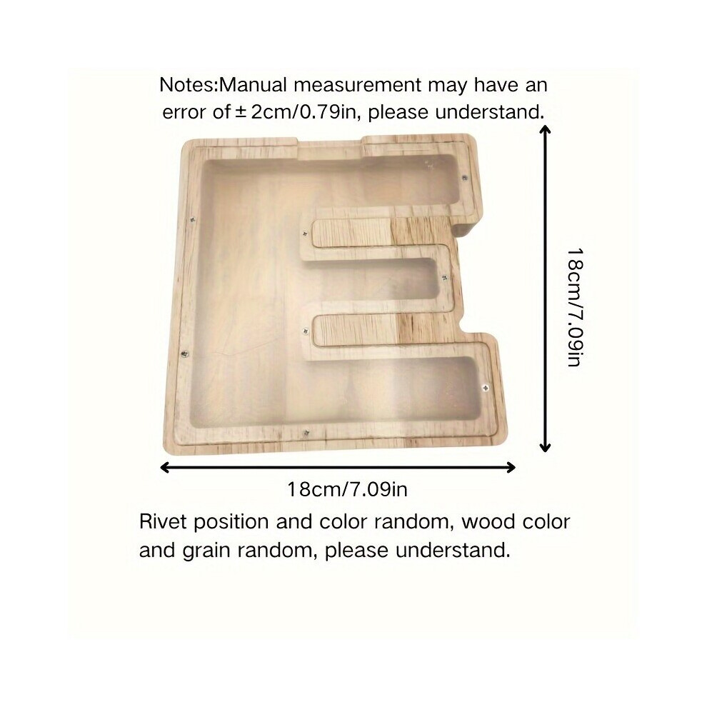 Tirelire en bois personnalisée, tirelire transparente créative., ET