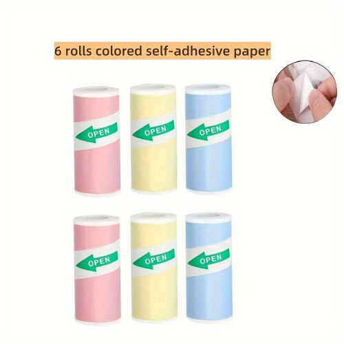 Colored adhesive thermal printer paper, 5725mm.