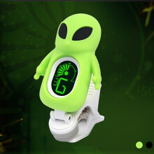 SWIFF Cute Alien Guitar Ukulele Bass Tuner Electronic A71, Green