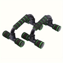 Soportes para flexiones, entrenadores domésticos con cojín de espuma., Verde