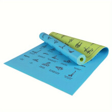 Rutschfeste Yogamatte mit Muster, 172,72 cm x 60,96 cm, Blaugrün