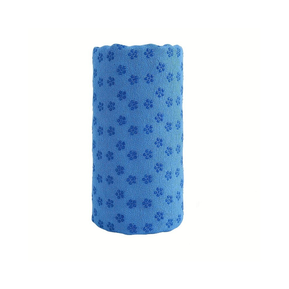 1 serviette de yoga en microfibre ultra douce et absorbante, bleue