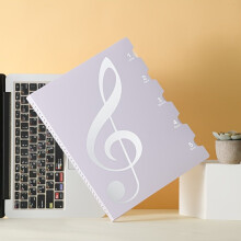 Notenklammer, Notenhalter für Klavier, Farbe A4, Innenseite transparent, violett