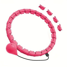 Sports Body Hoop mit abnehmbarem Ball, 28 Knoten Medizinball, Pink