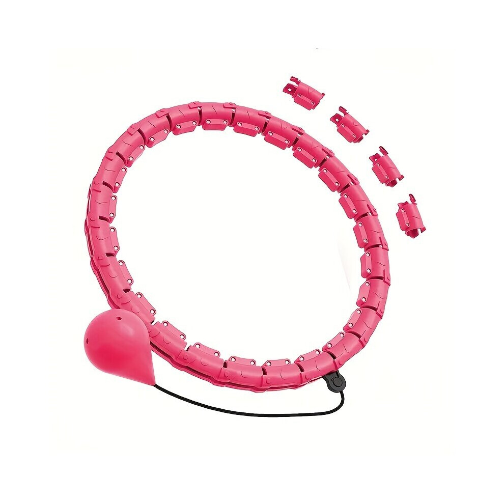 Sports Body Hoop with Detachable Ball, 28 Knot Medicine Ball, Pink
