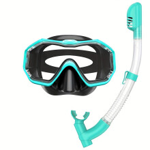 Kit da immersione JoyMaySun - Vista panoramica, a tenuta stagna e antiappannamento, verde e nero